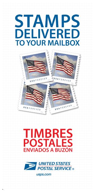 STAMPS DELIERED TO YOUR MAILBOX TIMBRES POSTALES ENVIADOS A BUZON