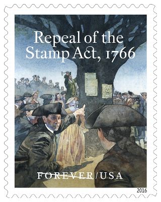 Stamp Announcement 16-14: Repeal of the Stamp Act Stamp