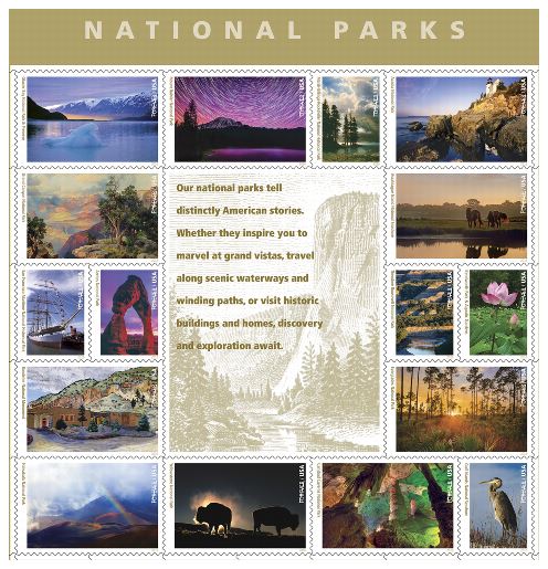 Stamp Announcement 16-19: Natinal Parks Stamps