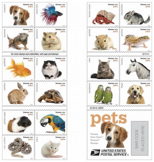 Stamp Announcement 16-29: Pets Stamps