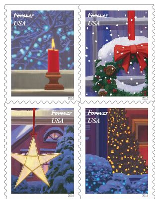 Stamp Announcement 16-36: Holiday Windows Stamps
