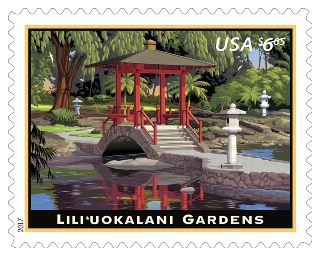 Liliíuokalani Gardens Stamp