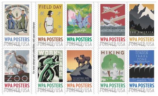 WPA Posters Stamps