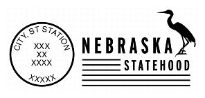 Nebraska Statehood Stamp pictorial postmark - filled