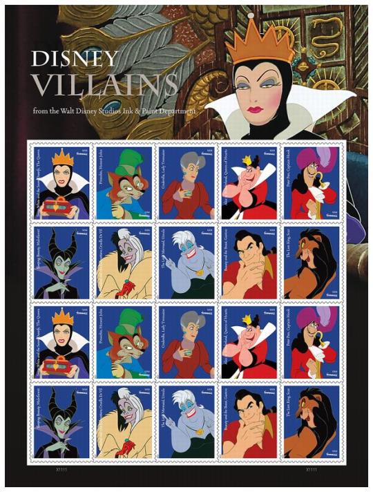 Disney Villians Stamps