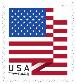 USPS US Flag 2017 Forever Stamps - Roll of 100