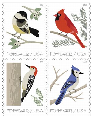FDOI - Birds in Winter Stamps