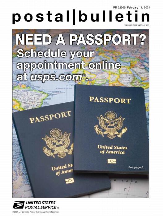 schedule a passport appointment usps