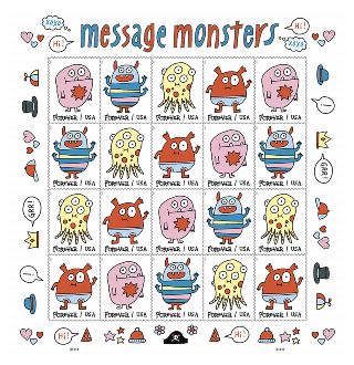 Stamp Announcement 21-28: Message Monsters Stamps