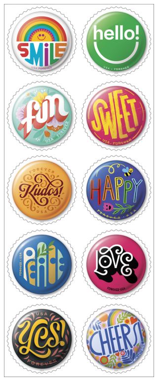 Pinback Buttons Stamps