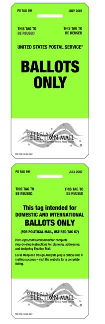 United States Postal Service Ballot graphic.