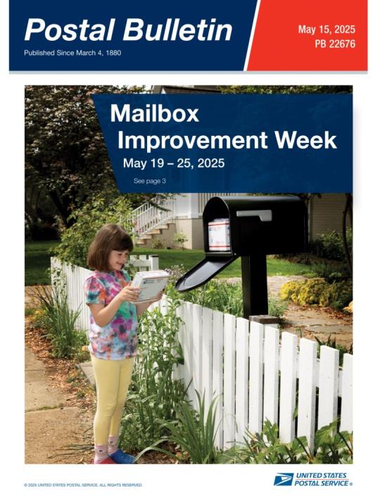 Front Cover: Postal Bulletin 22675. May 1, 2025. Think Smart, Click Safe: Beware of the Risks of Social Engineering. (See page 3)