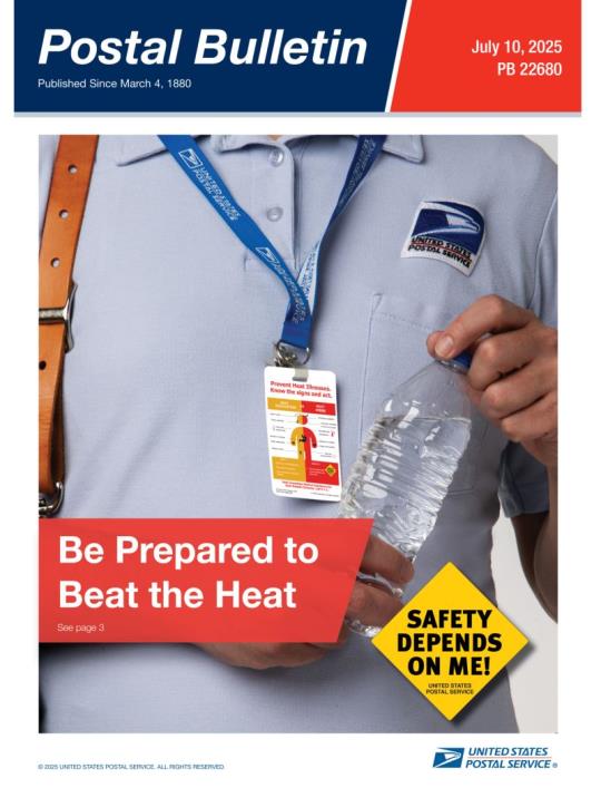 Front Cover: Postal Bulletin 22678. June 12, 2025. PMG Heroes: The Eyes and Ears of their Communities.