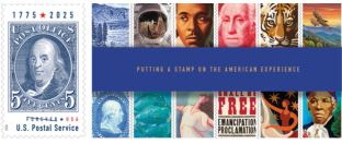 Ben Franklin Stamp and American Experience collage