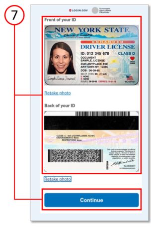 Screen shot: Step 7: Verifying Your ID, continued