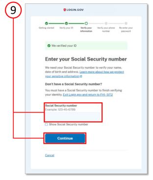 Screen Shot: Step 9: Verifying Your Information