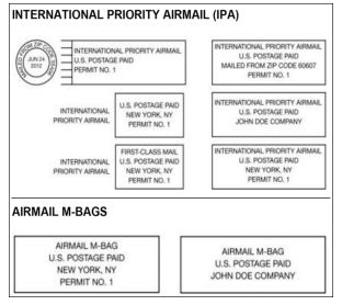 International Priority Mail and Airmail M-Bags