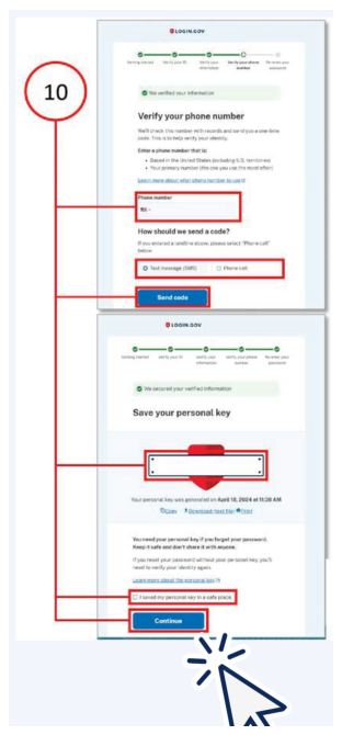 Step 10: Screenshot of "Verify your phone number screen.