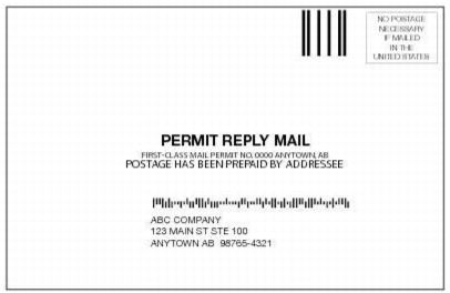 Permit reply mail piece