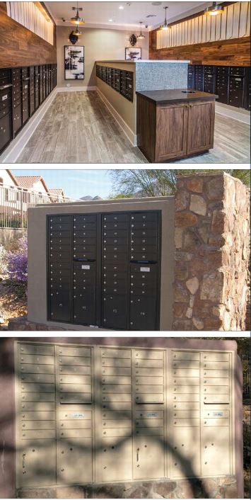 new examples of examples of wall-mounted mail receptacles for inside and outside