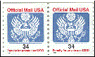 Two 34 cent PMS stamps.