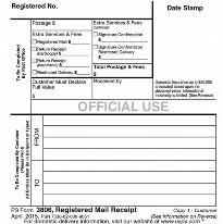 sample of PS Form 3806