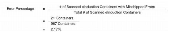 C 3 4 Assessment Calculation Example For Misshipped Errors