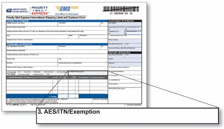 ps form 2976-b with block 3 projected for readability