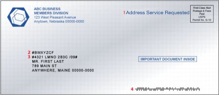 sample of a traditional ACS mailpiece
