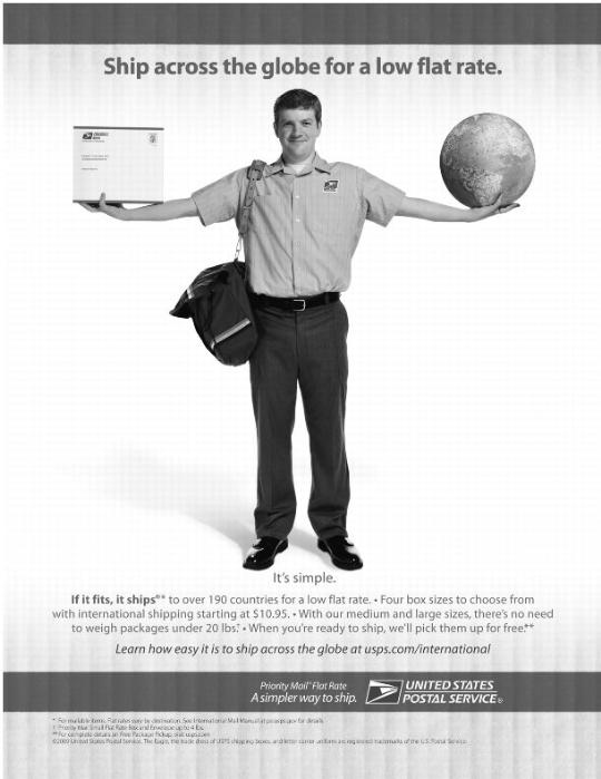 a global shipping advertisment featuring Al the carrier