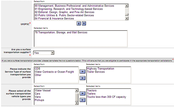 sSourcing Choose Your UNSPSC page