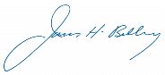 Signature of James H. Bilbray