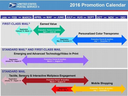 2016 Promotion Calendar