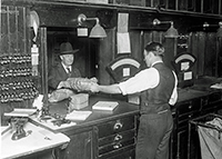 Scales and handstamps, 1925