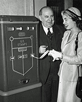Stamp vending machine, 1948