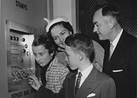 Stamp vending machine, 1956