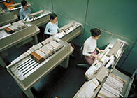 Letter sorting machines, ca. 1974