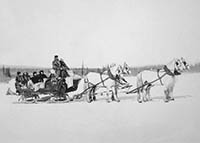 Horse-drawn sleigh, 1900s