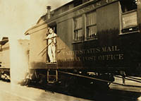 Railway mail clerk, 1916